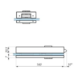 TGL15DNH SSS - Central lock (double action) prepared for lever handle TGL15DNH SSS - Central lock (double action) prepared for lever handle