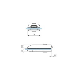 TGL40DNH SSS - Central lock (double action) prepared for lever handle TGL40DNH SSS - Central lock (double action) prepared for lever handle