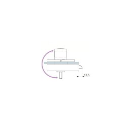 TGL70L-E SSS - Vertical lock with knob for electric strike - left TGL70L-E SSS - Vertical lock with knob for electric strike - left