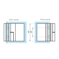 TTU90GGLH SC - Lifted hinge left glass to glass 90° TTU90GGLH SC - Lifted hinge left glass to glass 90°
