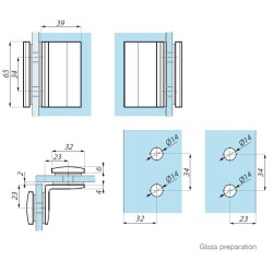TTSC90GG PC -Clamp wall to glass 90° TTSC90GG PC -Clamp wall to glass 90°