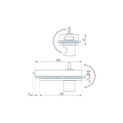 TGL35S-E SSS - Central lock with knob for electric strike TGL35S-E SSS - Central lock with knob for electric strike