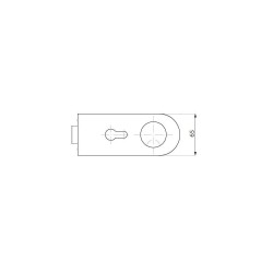 TGL35S-E SSS - Central lock with knob for electric strike TGL35S-E SSS - Central lock with knob for electric strike