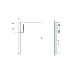 TGS70L-ER SSS - Vertical strike patch with electric strike - left TGS70L-ER SSS - Vertical strike patch with electric strike - left