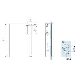 TGS70R-ER SSS - Vertical strike patch with electric strike - right TGS70R-ER SSS - Vertical strike patch with electric strike - right