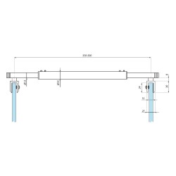 JH001ADJ/500 PC - Reling okrągły, regulowany szkło - szkło JH001ADJ/500 PC - Reling okrągły, regulowany szkło - szkło