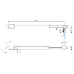 JH003ADJ/450 PC - Reling okrągły, regulowany ściana - szkło 45˚ JH003ADJ/450 PC - Reling okrągły, regulowany ściana - szkło 45˚