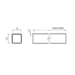JSR15-1000 SSS - Square bar JSR15-1000 SSS - Square bar