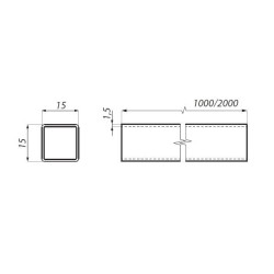 JSR15-1000 PBC - Square bar JSR15-1000 PBC - Square bar