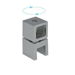 JS03AA PC - Intermediate connector to glass for passage square bar JS03AA PC - Intermediate connector to glass for passage square bar