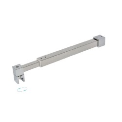 JS002ADJ/1000 PC - Reling kwadratowy, regulowany ściana - szkło JS002ADJ/1000 PC - Reling kwadratowy, regulowany ściana - szkło
