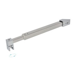 JS003ADJ/450 PC - Reling kwadratowy, regulowany ściana - szkło 45˚