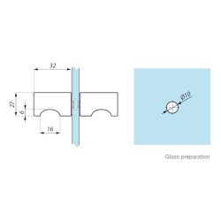 KH25-30 SC - Door knob 27x27