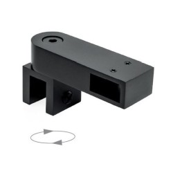 SHC02ADJ BL - „T” connector side glass to rectangular bar SHC02ADJ BL - „T” connector side glass to rectangular bar
