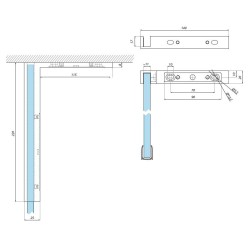 SH-LSC220L BL - Angular suport „L” left