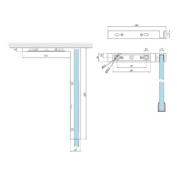 SH-LSC220R BL - Angular suport „R” right SH-LSC220R BL - Angular suport „R” right