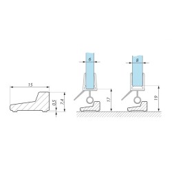 DSMP-2000 PC - Aluminium threshold profile DSMP-2000 PC - Aluminium threshold profile