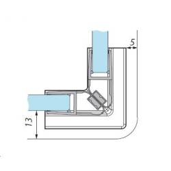 DSMN-03 PC - Corner connector for aluminium threshold profile DSMN-03 PC - Corner connector for aluminium threshold profile