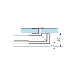 DSMK-02R BL - Profil końcowy do progu aluminiowego - prawy DSMK-02R BL - Profil końcowy do progu aluminiowego - prawy