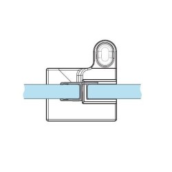 DSMB-01R BL - End cap for aluminium threshold profile with adapter for glass 8-10mm - right DSMB-01R BL - End cap for aluminium threshold profile with adapter for glass 8-10mm - right