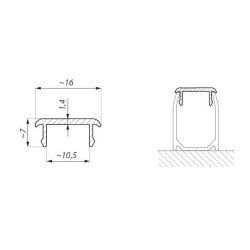 FIXD-COV3000PC - Pokrywa progowa do profilu FIX-D