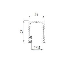 FCM27U NA - U-section profile for fixed panels FCM27U NA - U-section profile for fixed panels
