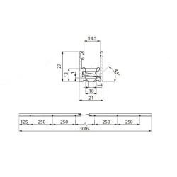 FCM27O NAS - Snap-on aluminium profile for fixed panels, punched ready for installation FCM27O NAS - Snap-on aluminium profile for fixed panels, punched ready for installation