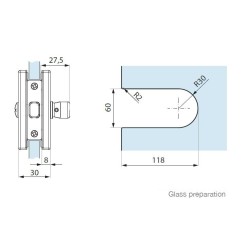 TGMHLI11S PSS - Bathroom magnetic horizontal lock with vacant / engaged indicator TGMHLI11S PSS - Bathroom magnetic horizontal lock with vacant / engaged indicator