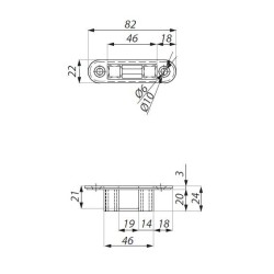 FR-PML02 SSS - Catch plate for magnetic locks FR-PML02 SSS - Catch plate for magnetic locks