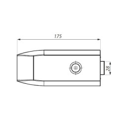 TGL45DNH SSS - Central lock (double action) prepared for lever handle TGL45DNH SSS - Central lock (double action) prepared for lever handle