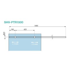 SHV-PTR1500PSS - Preassembled main rail ready for installation