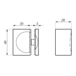 KH48JS BL  - Door knob 28x46