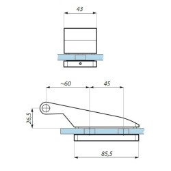 TGH41 AX - Hinge complete with pin sleeve TGH41 AX - Hinge complete with pin sleeve