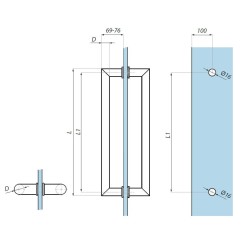 H50-25-375L SSS - Door handle H50-25-375L SSS - Door handle