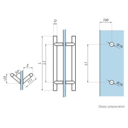 FH16-30-1000L SSS - Door handle FH16-30-1000L SSS - Door handle