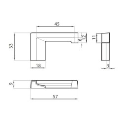 TGMB-01L BL - End cap for aluminium threshold profile - left, side installation TGMB-01L BL - End cap for aluminium threshold profile - left, side installation