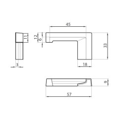TGMB-01R PC - End cap for aluminium threshold profile - left, side installation TGMB-01R PC - End cap for aluminium threshold profile - left, side installation