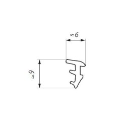 TS-SEAL-FIX/10 - Seal for the installation of the fixed panel in the top track with integrated profile for fixed panel TS-SEAL-FIX/10 - Seal for the installation of the fixed panel in the top track with integrated profile for fixed panel