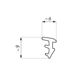 TS-SEAL-FIX/12 - Seal for the installation of the fixed panel in the top track with integrated profile for fixed panel TS-SEAL-FIX/12 - Seal for the installation of the fixed panel in the top track with integrated profile for fixed panel