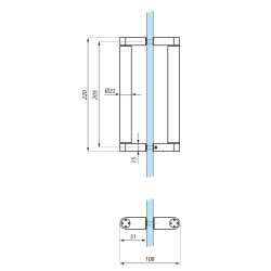 H15-22-220 PSS - Pull handle H15-22-220 PSS - Pull handle