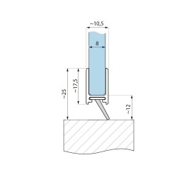 SHMWSE-2300 PC - Aluminium sealing profile with the gasket WSE SHMWSE-2300 PC - Aluminium sealing profile with the gasket WSE