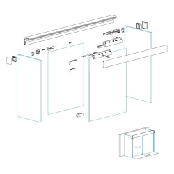 TSC-GMG2M-SET AX - Glass to glass set (one sliding panel and three fix panels) TSC-GMG2M-SET AX - Glass to glass set (one sliding panel and three fix panels)
