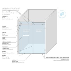SHV-MSDSET SSS - Accessory set for shower enclosure with one sliding panel SHV-MSDSET SSS - Accessory set for shower enclosure with one sliding panel