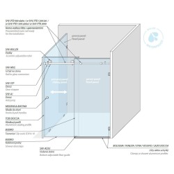 SHV-MSG90SET SSS - Accessory set for shower enclosure with one sliding panel SHV-MSG90SET SSS - Accessory set for shower enclosure with one sliding panel