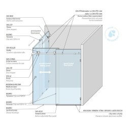 SHV-MSD90SET PSS - Accessory set for shower enclosure with one sliding panel SHV-MSD90SET PSS - Accessory set for shower enclosure with one sliding panel