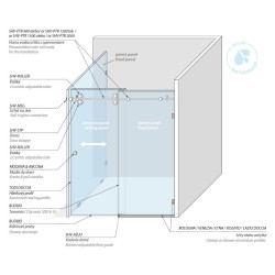 SHV-MSG290SET SSS - Accessory set for shower enclosure with one sliding panel DUAL SHV-MSG290SET SSS - Accessory set for shower enclosure with one sliding panel DUAL
