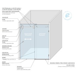 SHV-MSD2SET SSS - Accessory set for shower enclosure with one sliding panel DUAL SHV-MSD2SET SSS - Accessory set for shower enclosure with one sliding panel DUAL