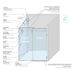 SHV-MSD290SET SSS - Accessory set for shower enclosure with one sliding panel DUAL SHV-MSD290SET SSS - Accessory set for shower enclosure with one sliding panel DUAL