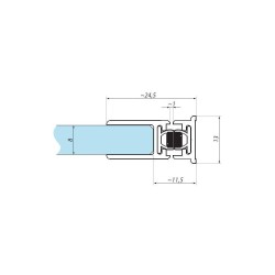 SHMSD-SET PC - Set composed of two aluminium sealing profiles with the magnetic strip glass to wall and glass to glass 90° SHMSD-SET PC - Set composed of two aluminium sealing profiles with the magnetic strip glass to wall and glass to glass 90°