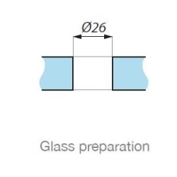 MCN1-FHQ17,52 SSS - Point fix connector (wall to glass) with point stud FHQ17,52 MCN1-FHQ17,52 SSS - Point fix connector (wall to glass) with point stud FHQ17,52